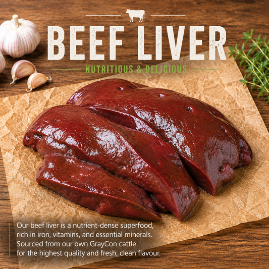 Beef Liver — grass-fed beef from GrayCon Farms, Elmvale Ontario