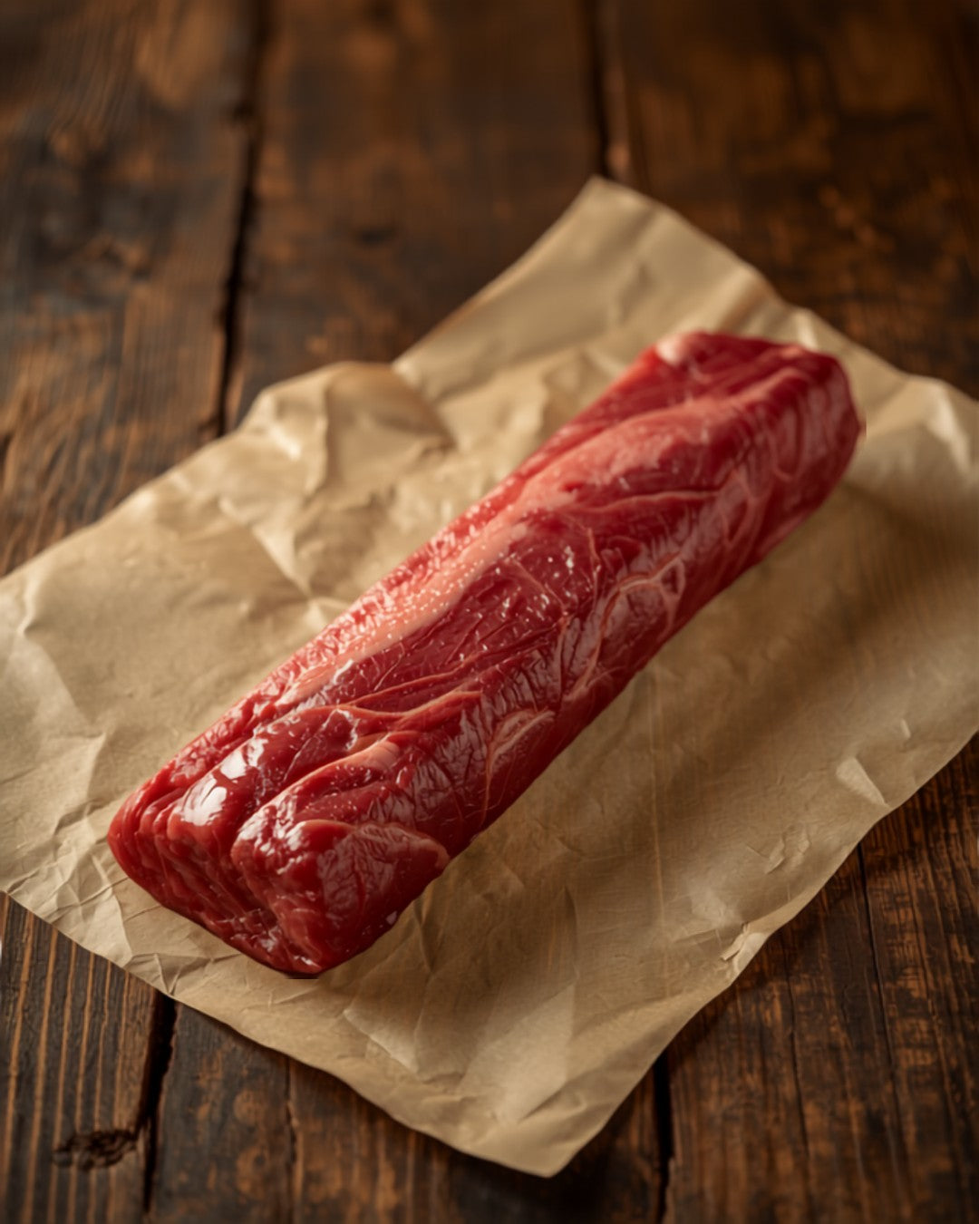 Whole raw beef tenderloin on kraft butcher paper - GrayCon Farms