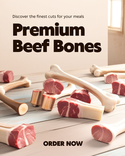 Beef stew bones on kraft butcher paper - GrayCon Farms