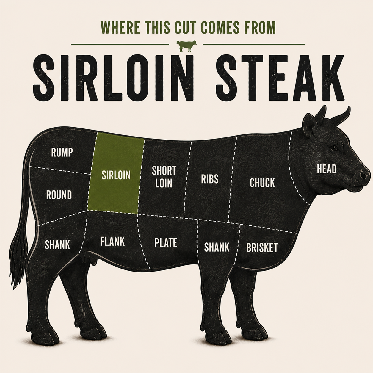 Sirloin Steak cut — grass-fed beef from GrayCon Farms, Elmvale Ontario